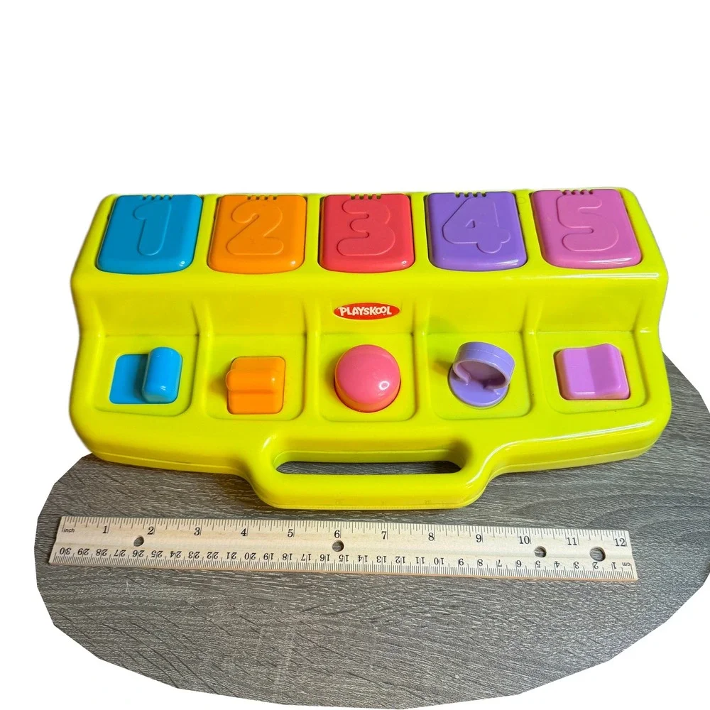 Playskool Busy Poppin Pals Animals Numbers Interactive Toddler Toy Yellow
